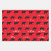 Schwarz und Rot Lumberjack Bestes Papa je Set Geschenkpapier Set (Vorderseite 2)