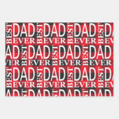 Schwarz und Rot Lumberjack Bestes Papa je Set Geschenkpapier Set (Vorderseite)
