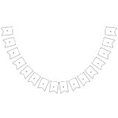 Schwarz und Rot | Minimalistische Blumenkunst Wimpelkette (Alle)