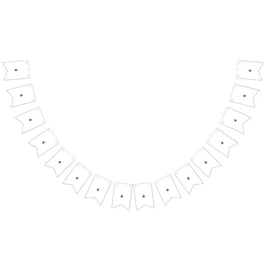 Schwarz und Rot | Minimalistische Blumenkunst Wimpelkette (Alle)