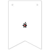 Schwarz und Rot | Minimalistische Blumenkunst Wimpelkette (Erste Fahne)