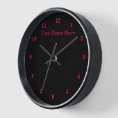 Schwarz und Rot mit benutzerdefiniertem Text und F Uhr (Winkel)