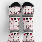 Schwarz und Rot, Modemuster Socken (Oben)