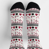 Schwarz und Rot, Modemuster Socken (Oben)
