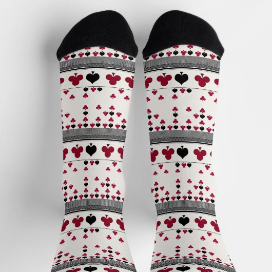 Schwarz und Rot, Modemuster Socken (Oben)