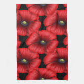 Schwarz und Rot Pfeffer Blumenmuster Küchentuch (Vertikal)