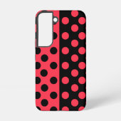 Schwarz und Rot Polka Dots Samsung Galaxy Fall Samsung Galaxy Hülle (Rückseite)