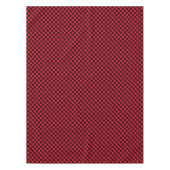 Schwarz und Rot - Retro-Schachbrett Tischdecke (Vorderseite)