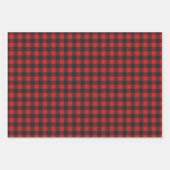 Schwarz und Rot Retro Vintag Weihnachten Geschenkpapier Set (Vorderseite 2)