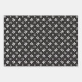 Schwarz und Rot Retro Vintag Weihnachten Geschenkpapier Set (Vorderseite)