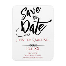 Schwarz und Rot Save the Date