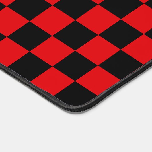 Schwarz und Rot Schreibtischunterlage (Ecke)