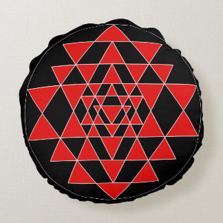 Schwarz und Rot Sri Yantra Meditation Kissen