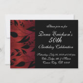 Schwarz und Rot verlässt Party Einladung (Rückseite)