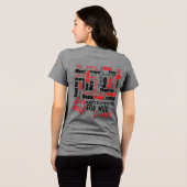 Schwarz und Rot Vielen Dank Word Cloud Template Tri-Blend Shirt (Rückseite voll)