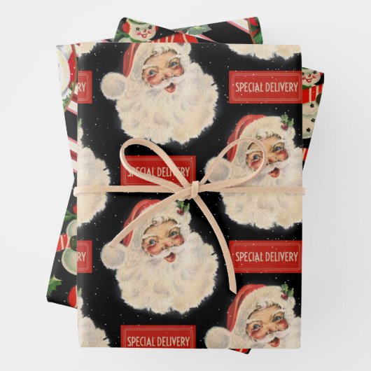 Schwarz und Rot Weihnachten Geschenkpapier Set (Beispiel)