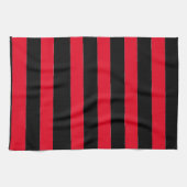 Schwarz und rote Streifen Geschirrtuch (Horizontal)