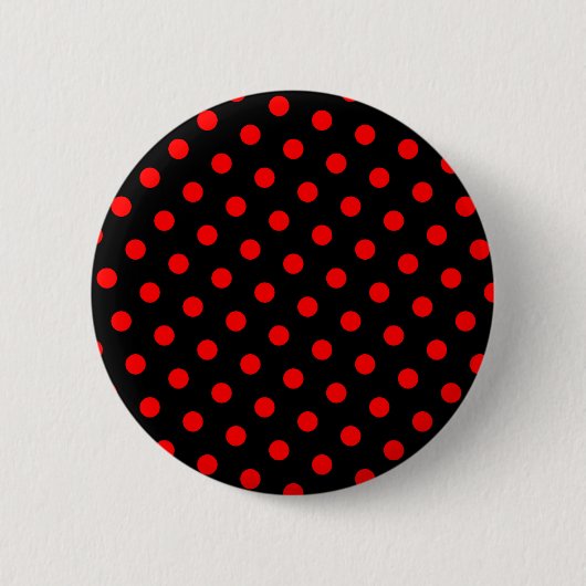 Schwarz und rote Tupfen Button (Vorderseite)