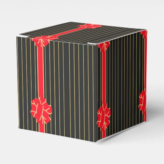 Schwarz und Roter Bogen Geschenkschachtel (Vorderseite)