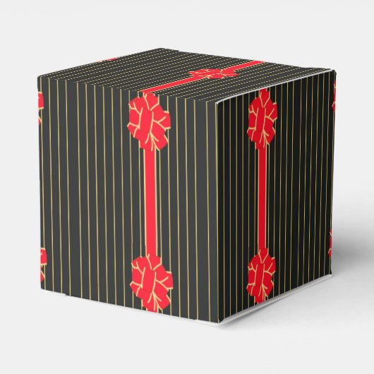 Schwarz und Roter Bogen Geschenkschachtel (Rückseite)