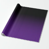 Schwarz und Royal Lila Ombre Geschenkpapier (Ungerollt)