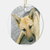 Schwarz und Sahne Keramik Ornament (Links)
