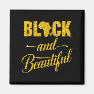 Schwarz und schön Afro Black History Montag Motiv Magnet