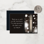 Schwarz und Shiny nach der Beerdigung Danke Karten (Vorderseite/Rückseite Beispiel)