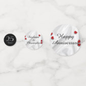 Schwarz und Silber 25-jähriges Tischdekor Konfetti (Rückseiten)