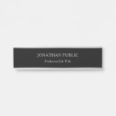 Schwarz und Silber Berufliche Vorlage glamourös Türschild (Vorderseite )