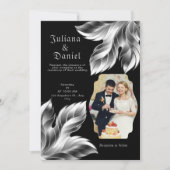 SCHWARZ UND SILBER EINLADUNG (Vorderseite)