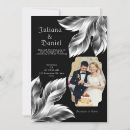 SCHWARZ UND SILBER EINLADUNG