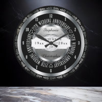 Schwarz und Silber Elegant 25. Hochzeitstag