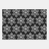 Schwarz und Silber frohe Weihnachtsschneeflocken S Geschenkpapier Set (Vorderseite 2)