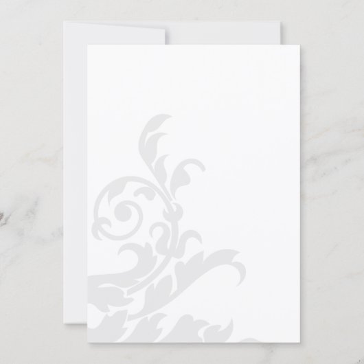 Schwarz und Silber Geblüht Probe Dinner Einladung (Rückseite)