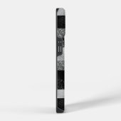 Schwarz und Silber Glitter iPhone Hülle (Rechte Seite)
