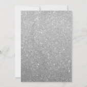 Schwarz und Silber Glitzer Überraschung 30. Geburt Einladung (Rückseite)