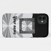 Schwarz und Silber individuell anpassbar Case-Mate iPhone Hülle (Rückseite (Horizontal))