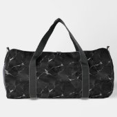 Schwarz und Silber marmorisiert Duffle Bag (Rückseite)