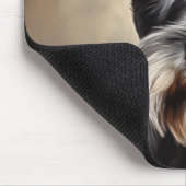 Schwarz und Silber Miniatur Schnauzer Mousepad (Ecke)