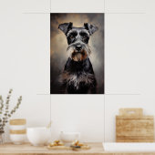 Schwarz und Silber Miniatur Schnauzer Poster (Küche)