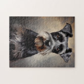 Schwarz und Silber Miniatur Schnauzer Puzzle (Horizontal)