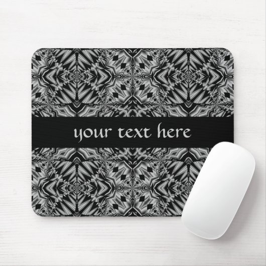 Schwarz und Silber Mousepad (Mit Mouse)