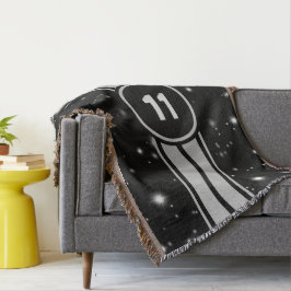 Schwarz und Silber Racing Stripes Starlight Decke