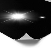 Schwarz und Silber Racing Stripes Starlight Poster (Ecke)