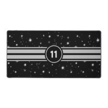 Schwarz und Silber Racing Stripes Starlight