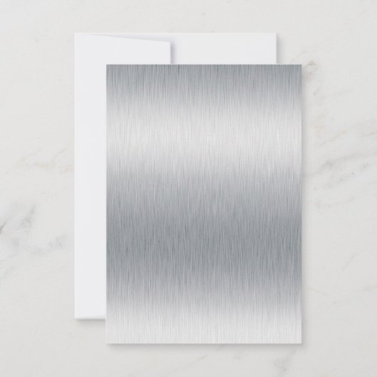 Schwarz und Silber, Smoking, formaler Tulxedo Dankeskarte (Rückseite)