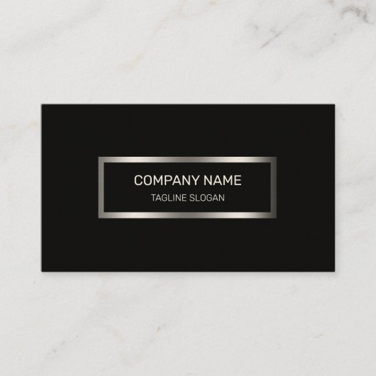 Schwarz und Silber Visitenkarte (Vorderseite)