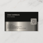 Schwarz und Silber Visitenkarte (Rückseite)