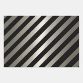 Schwarz und Silber Weihnachten Geschenkpapier Set (Vorderseite 2)